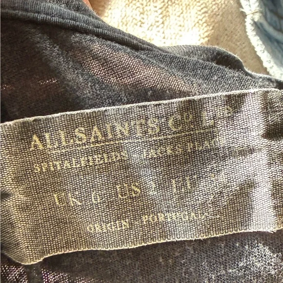 All Saints Nine Lives Black Cat Bandana Tank Top US 2 - Picture 5 of 5